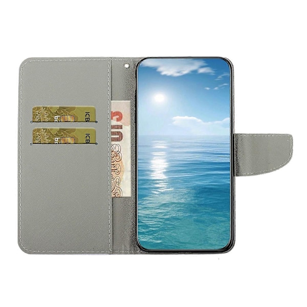 För Samsung Galaxy A06 Fodral Mönstertryck Skyddande Läder Folio Telefonfodral- Multicolor Dandelion