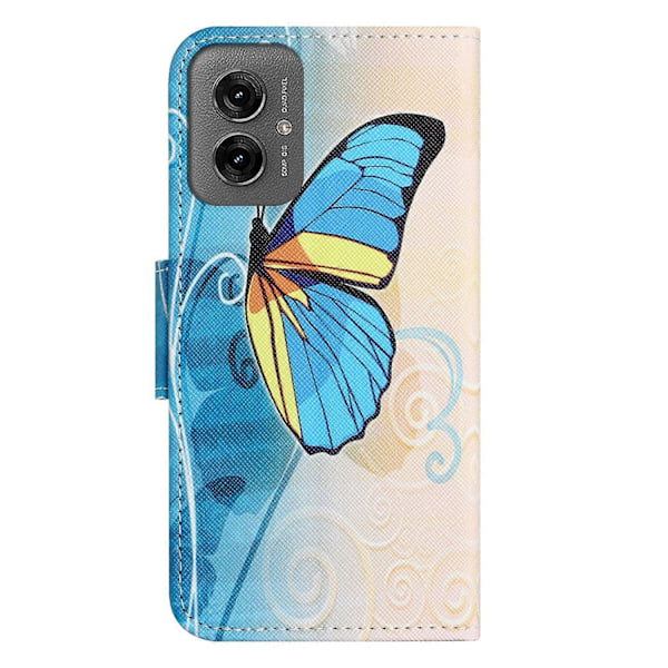 Til Motorola Moto G55 5G Etui Kryds Tekstur Læder Telefon Cover Mønster Print Multicolor Style H