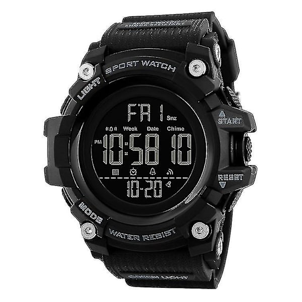 Skmei 1384 Outdoor Waterproof Led Electronic Watch Army Green