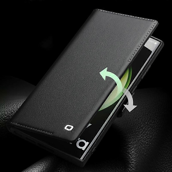 QIALINO Samsung Galaxy S23+ -kotelo aitoa lehmännahkaa, lompakkotelineellä Multicolor Style A