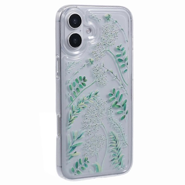 Skal för iPhone 16 Plus TPU Blommönster Luftkuddedesign Skyddande Skal Multicolor Style D
