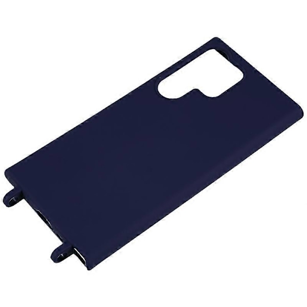 Matt TPU-baksida med justerbar rem för Samsung Galaxy S24 Ultra Multicolor Dark Blue