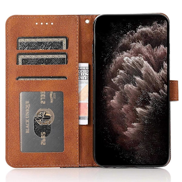 Fodral för Samsung Galaxy A36 5G Färgskarvning Plånboksställ Läder Telefonfodral med Handledsrem Multicolor Style A