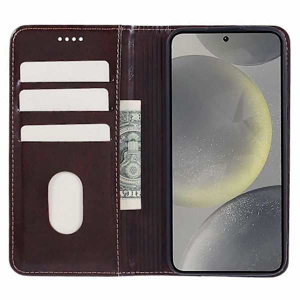 SUTENI PU-Lærdeksel med Folio Flip-Stativ og Lommebok til Samsung Galaxy S24 Multicolor Style E