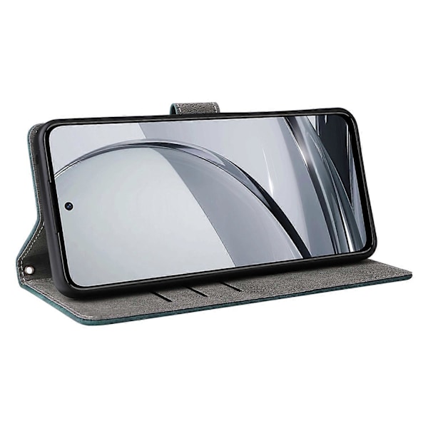 Til ZTE nubia Focus Pro Wallet Case RFID-blokering PU Læder Cover Stand View- Multicolor Green