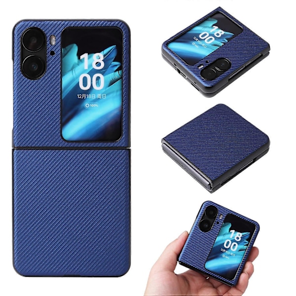 Til Oppo Find N2 Flip 5G Anti-ridse Telefon Bagcover PU Læder+PC Skridsikkert Telefonetui Multicolor Style B