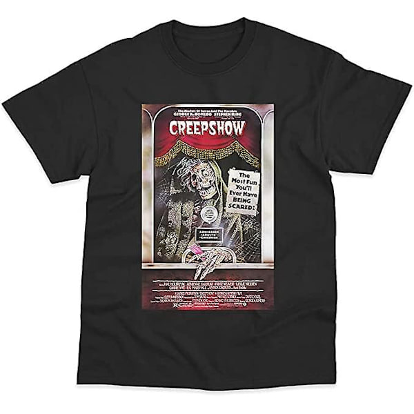 Retro filmplakat-design inspireret af Creepshow, direkte påtrykt bomulds T-shirt Black 3XL
