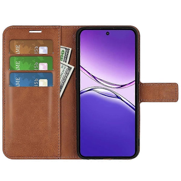 Ställfodral för Oppo F29 Pro 5G Anti-Repa Kalvtextur Läder Telefonskal Multicolor Light Brown