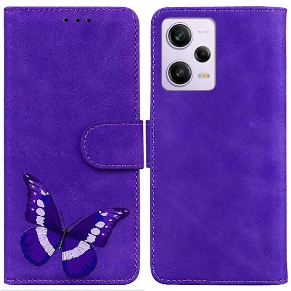Til Xiaomi Redmi Note 12 Pro 5G/Note 12 Pro Speed 5G/Poco X5 Pro 5G Sommerfugl Print Telefon Cover Multicolor Style D