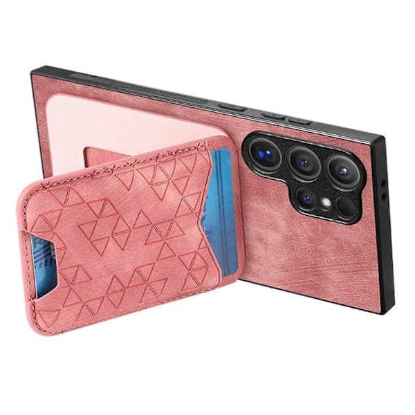 Til Samsung Galaxy S24 Ultra Etui Præget Mønster Kortholder Støtteben Læder Bagcover Multicolor Style A