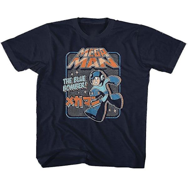 Mega Man Graafinen Blu Bomber Nuorten T-paita Vaatteet L