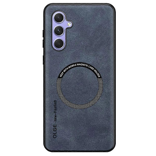 Skal för Samsung Galaxy A16 5G/4G Kompatibelt med MagSafe Anti Drop PC+TPU+PU Läder Baksida Multicolor Sapphire