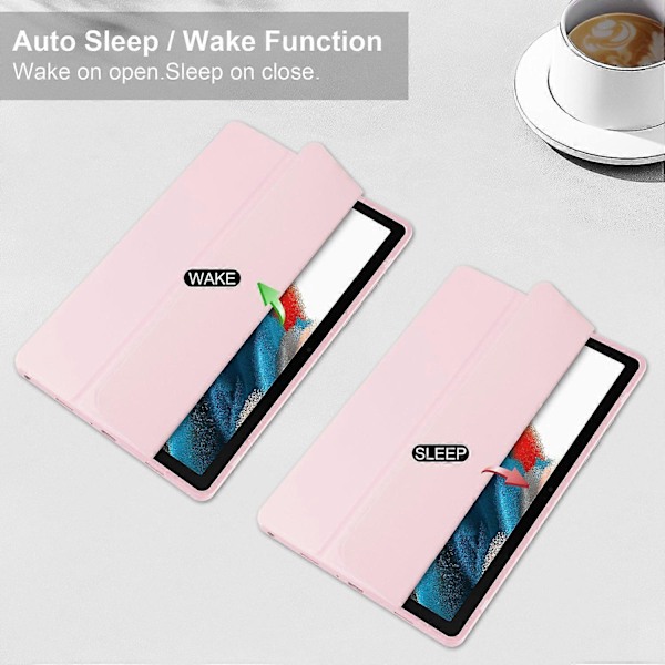 Kirkas takakansi Samsung Galaxy Tab A9+ PU+TPU+Akryyli tablettikotelolle kynäpaikalla Multicolor Style F