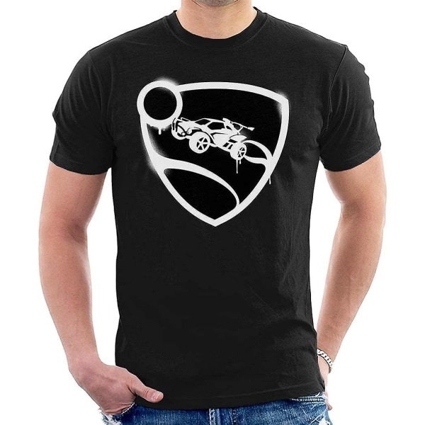 Rocket League spraymålad logotyp T-shirt herr -vuxen, 3xl Black S