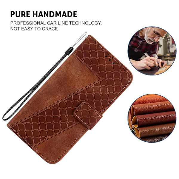 För Infinix Note 12 Vip 4g Tpu+pu Cover Stativ med tryckt plånbok Phone case Shell Brown