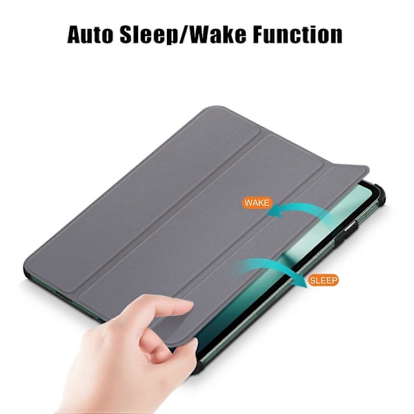 Lærnettbrettveske for OnePlus Pad/Oppo Pad 2 Tri-fold Stativ Nettbrettdeksel med Auto Wake/Sleep Multicolor Style C