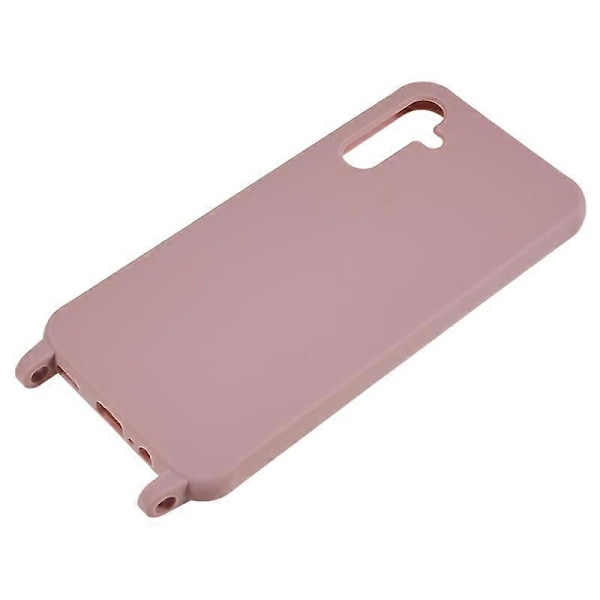 Samsung Galaxy A05s 4G takakansi, matta TPU-kotelo pitkällä kaulanauhalla Multicolor Deep Pink
