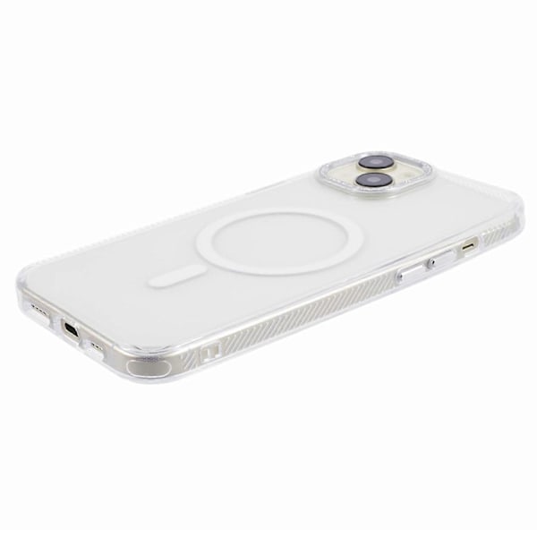Skal för iPhone 15 Plus Kompatibelt med MagSafe, Magnetisk Ring+TPU+PC+Aluminiumlegeringsskal Multicolor Style C