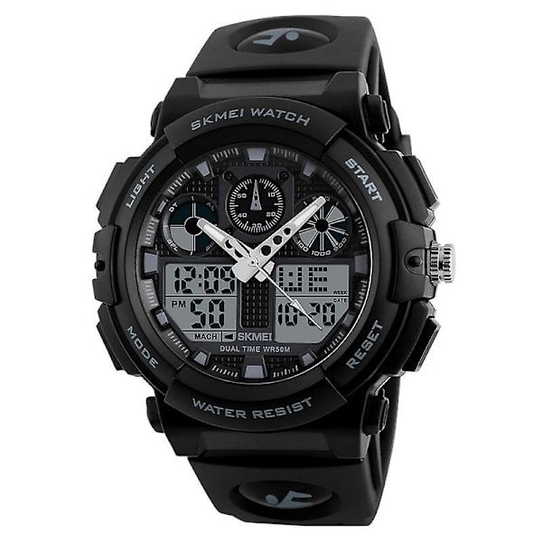 Skmei 1270 Men Vattentät Dual Display Digital Watch Gray