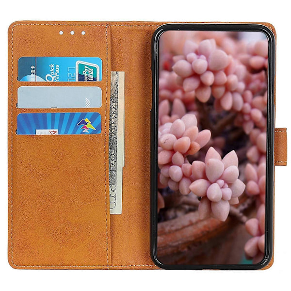 Til Xiaomi Poco C55 4G/Redmi 11A 4G/12C 4G Telefon Cover Wallet Stand Ko Læder Tekstur PU Læder Cover