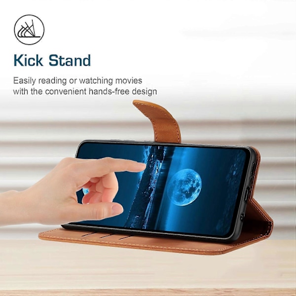 Til Samsung Galaxy A05 4G Etui PU Læder Præget Linje Telefon Stand Cover Multicolor Style E