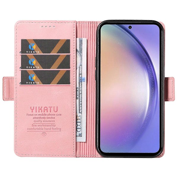 YIKATU YK-005 Mobilskal för Samsung Galaxy A54 5G PU Läder Skin-touch Plånboksställ Skydd Multicolor Style G
