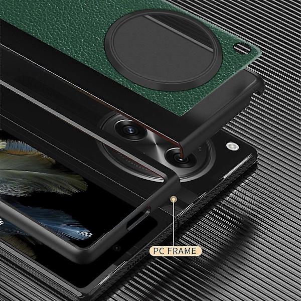 För Oppo Find N3 5G/OnePlus Open Skal PU Läderbelagd Hård PC Anti-fall Telefonskydd Multicolor Style A