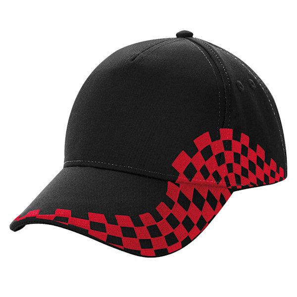 Beechfield Unisex Grand Prix Baseball Cap En Storlek Svart/Klassisk Röd Black/Classic Red Black/Classic Red One Size