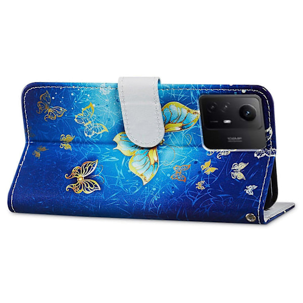 PU Læder Wallet Cover med Mønsterprint og Flip Stand til Xiaomi Redmi Note 12S 4G Multicolor Style Q