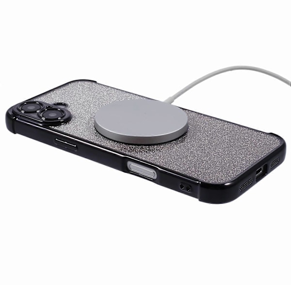 Skal för iPhone 16 Kompatibelt med MagSafe Elektroplätering TPU Gradient Glitter Telefonskal Multicolor Style B