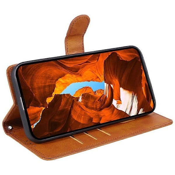 Motorola Edge 40 Neo 5G -puhelimen suojakotelo, iskunkestävä nahkainen puhelinkuori lompakolla ja jalustalla Multicolor Style C