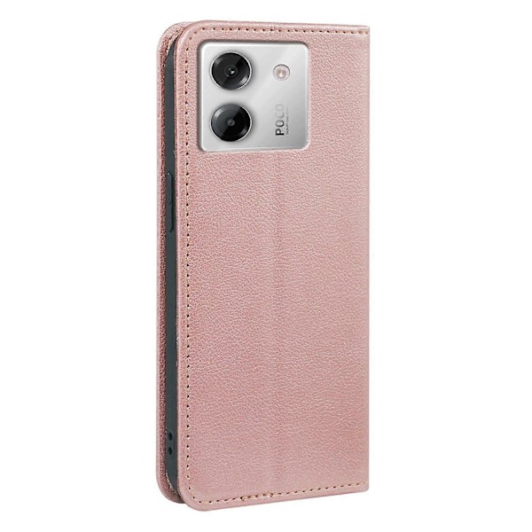 Til Xiaomi Poco M7 Pro 5G Etui Wallet RFID-blokering Læder Telefon Cover Stærk Magnetisk Lukning Multicolor Rose Gold