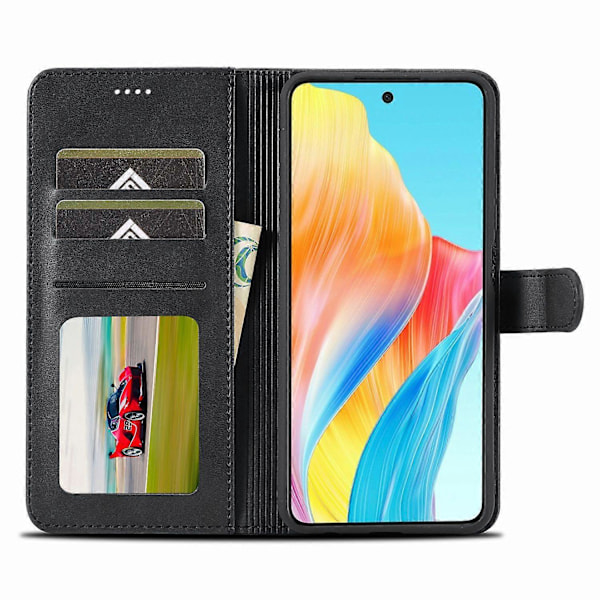 LC.IMEEKE Puhelinkotelo Oppo A78 4G -puhelimelle PU-nahkainen jalustallinen lompakkokotelo Multicolor Style A