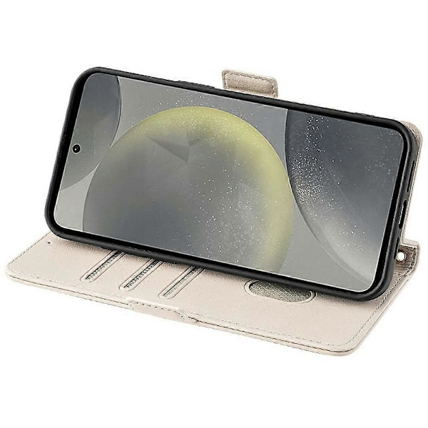 Læder Wallet Case med RFID-blokering og stativfunktion samt håndrem til Samsung Galaxy S25 Multicolor Style C