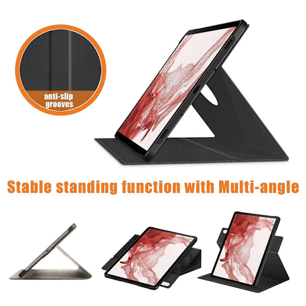 Roterende Stand Cover til Samsung Galaxy Tab S9 SM-X710, SM-X716B, SM-X718U PU Læder Smart Tablet Case Multicolor Style A