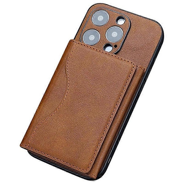 Kompatibel med MagSafe kortholder, tredobbelt pung, støtteben til iPhone 12-15 Multicolor Style A