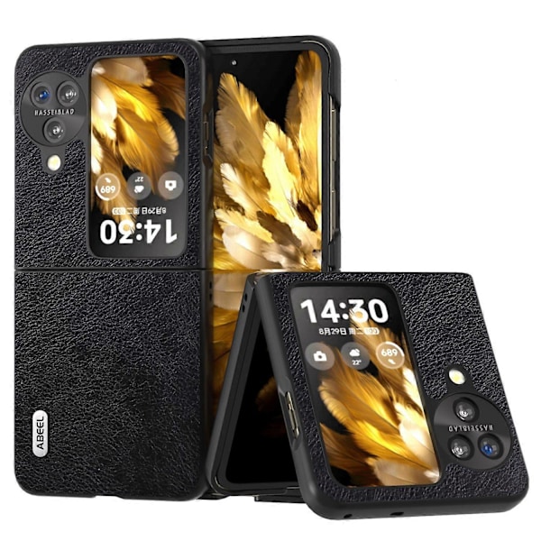 För Oppo Find N3 Flip 5G PU Läder+Hårt PC Skal Slimmad Skyddande Mobilskal Multicolor Style B