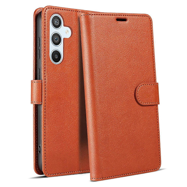 För Samsung Galaxy A16 5G/4G Fodral Magnetiskt RFID-skydd Läder Plånboksfodral - Svart Multicolor Brown