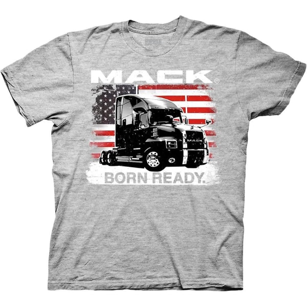 Mack Trucks Born Ready Truck Company Voksen T-shirt - voksen, 3xl Grey XXL