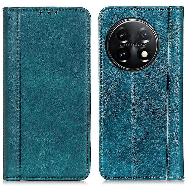 For OnePlus 11 5G Delt Skinn Stativ Telefonveske Litchi Tekstur Lommebok Beskyttelsesdeksel
