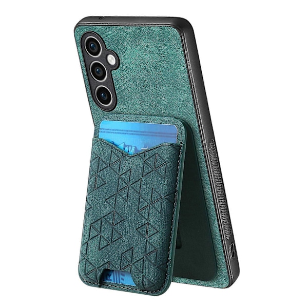 Til Samsung Galaxy S23 FE Etui med Præget Mønster Kortholder Støtteben Læder Bagcover Multicolor Style C