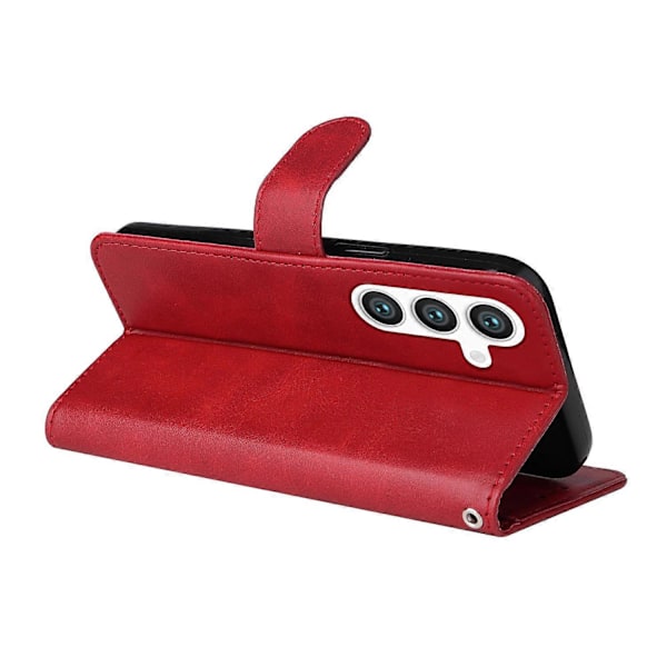 Til Samsung Galaxy S24+ Etui Wallet PU Læder Kalvetekstur Telefon Cover Multicolor Style C