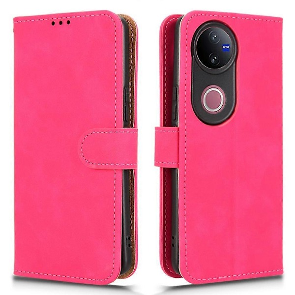 vivo V50 5G Nahkakotelo Ihoa Miellyttävä Pudotussuoja Lompakko Flip-puhelinkotelo Multicolor Rose