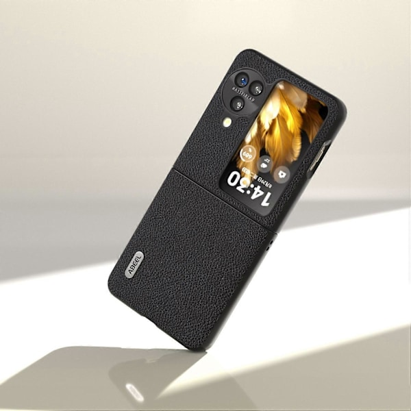 Ægte læder+PC beskyttende telefoncover til Oppo Find N3 Flip 5G Multicolor Style A