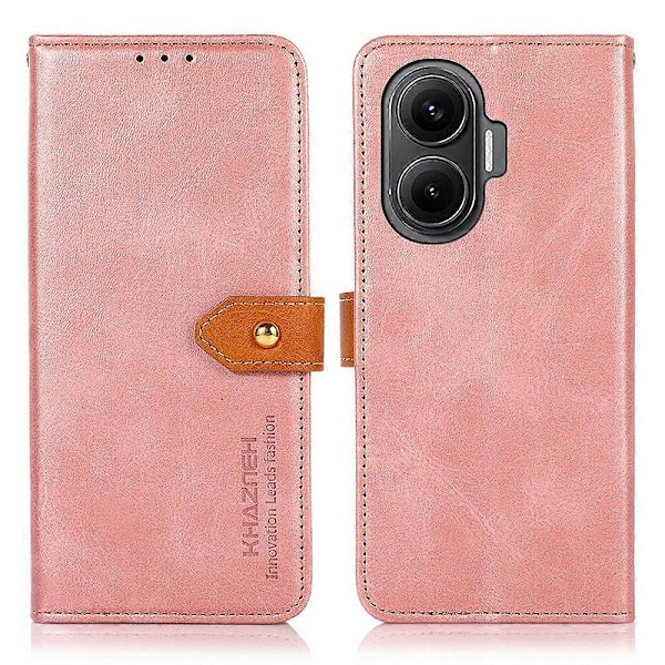 KHAZNEH Plånboksfodral för Xiaomi Redmi Turbo 4 Pro 5G/Poco F7 5G Ställ Läder Flip Cover Multicolor Rose Gold
