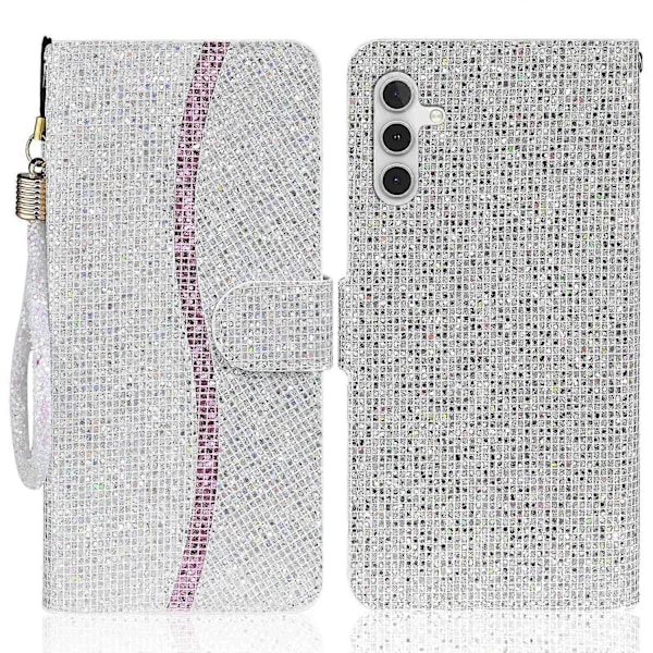 Samsung Galaxy S23 FE -kotelo PU-nahkainen lompakkokorttipaikka kimalteleva puhelinkotelo Multicolor Style C