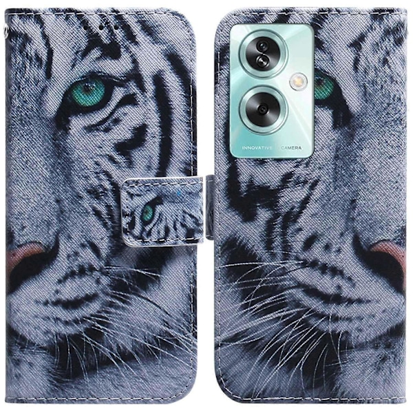 Plånboksfodral för Oppo A79 5G/A2 5G Mönstertryckt Läderfodral Multicolor Tiger