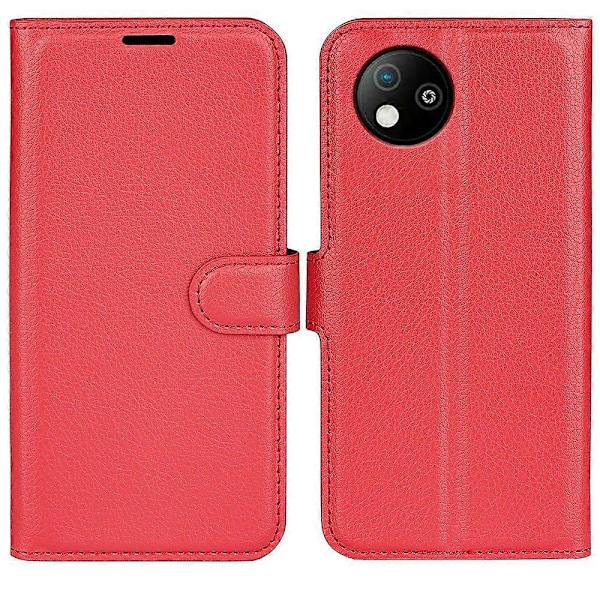 Til ZTE Blade A35 Lite Etui Litchi Tekstur Stødsikkert Læder Wallet Telefon Cover - Grøn Multicolor Red