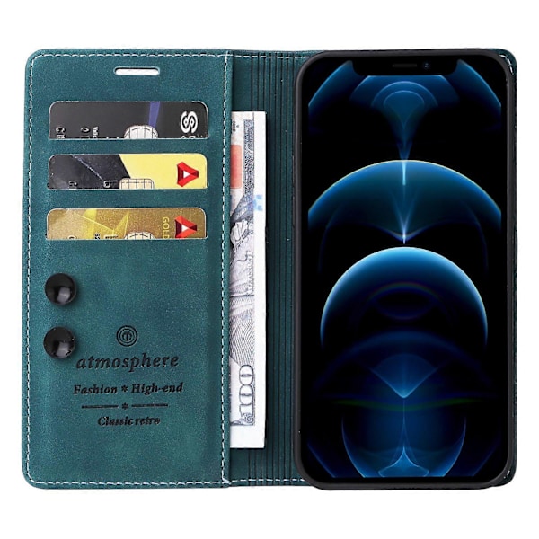 006-sarjan iPhone 15 Pro -kotelo PU-nahkainen puhelinkotelo lompakkotelineellä Multicolor Style A
