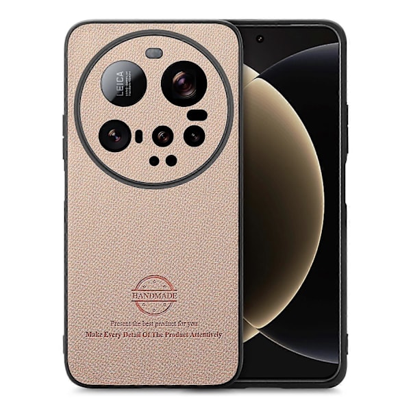 For Xiaomi 15 Ultra Lær Telefon Bakdeksel med Stofftekstur Multicolor Pink